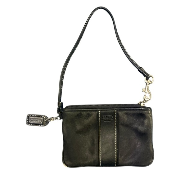 🖤 Coach Legacy Leather Black Wristlet Purse | Mini Bag Clutch - Picture 2 of 5